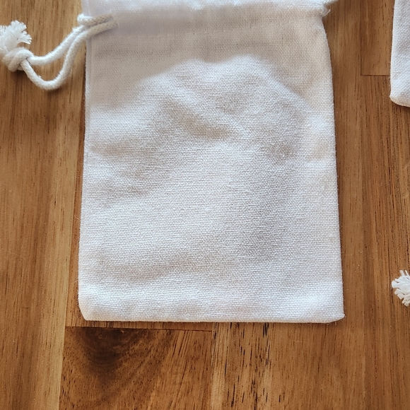 White Drawstring Pouch - Picture 2 of 2